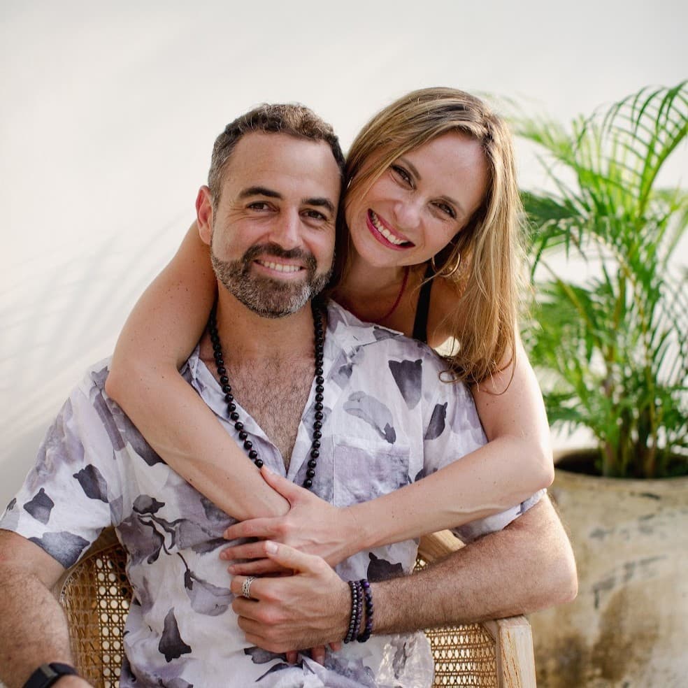 Daria and Barak, co-founders of Mind Artists, in a sunlit room in Bansko.